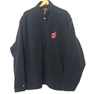 Cleveland Indians Antigua Men XL Fleece Jacket Pullover Blue MLB Wahoo Guardians